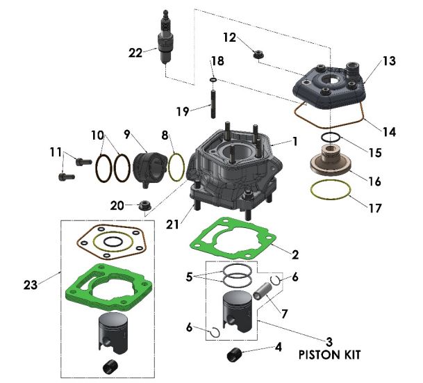 BASE GASKET - 0.6MM - CX50 VENOM