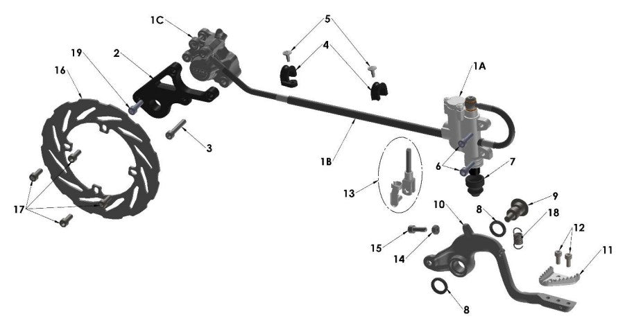 SPRING - BRAKE PAD SEPARATING - CARD 2 PISTON