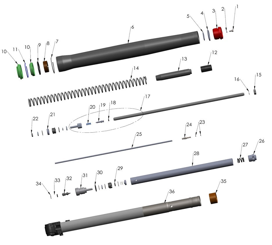FORK SPRING WEAR PLATE 32MM