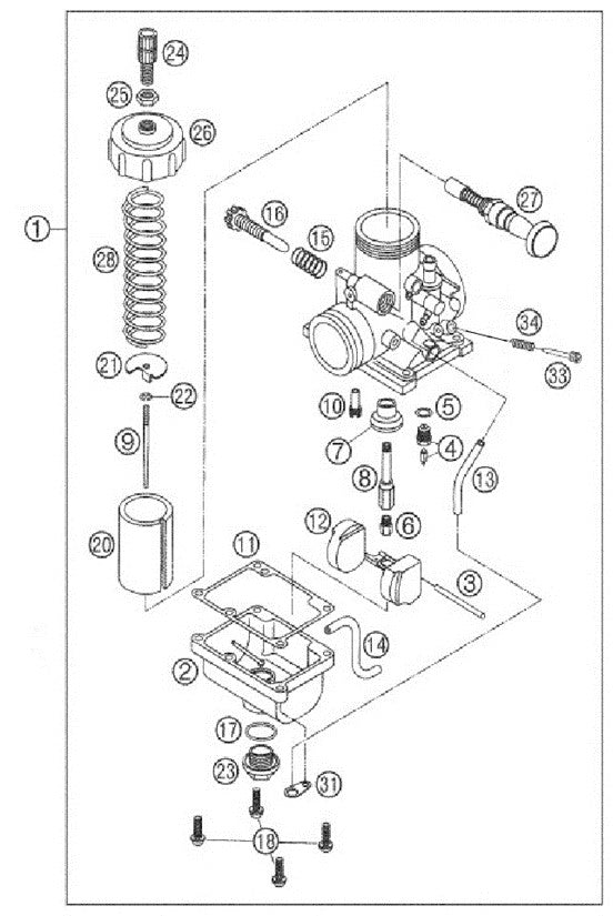 NEEDLE VALVE & SEAT ASSY  MIKUNI CARBURETORS REPLACEMENT