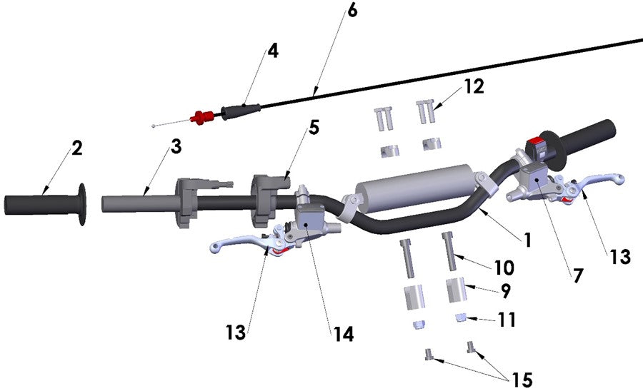 MASTER CYLINDER - CLUTCH - 9.5mm MAGURA  w/SHORT LEVER