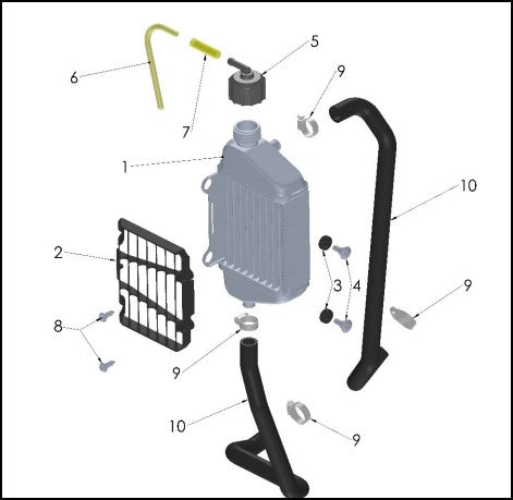 LOUVER - RADIATOR - 2021 KG & 65