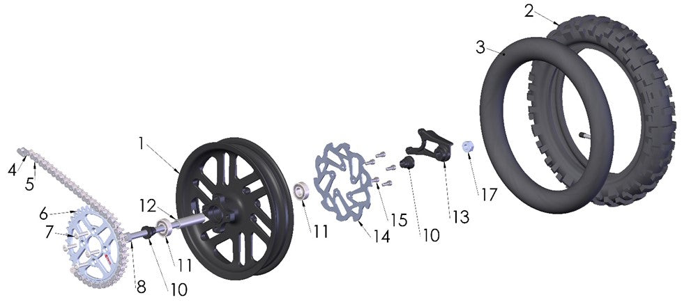 SPROCKET 39T - ALUM - PDM BOLTS