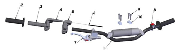 2025 CX50 SRx FWE HANDLEBARS AND CONTROLS SEE FRONT BRAKE