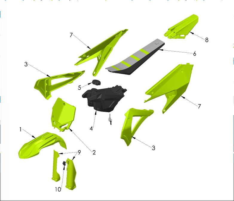 GUARD - FORK - SET CX65 - FXX