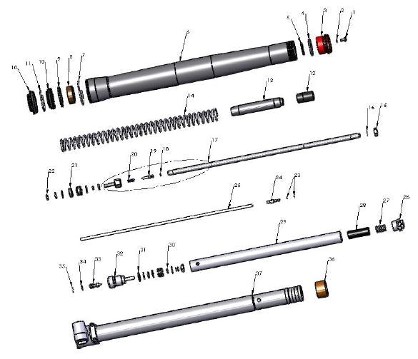 SPRING - FORK 0.18 KG/MM - 32MM JR/P3