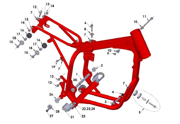 SPRING - FOOTPEG STD KING/JR PEG