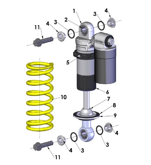 SHOCK SPRING-WHITE-HEAVY-CM, OLD PW3