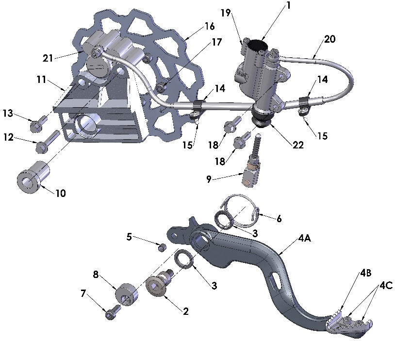 SPACER - FLOATING CALIPER CARRIER - 50CC
