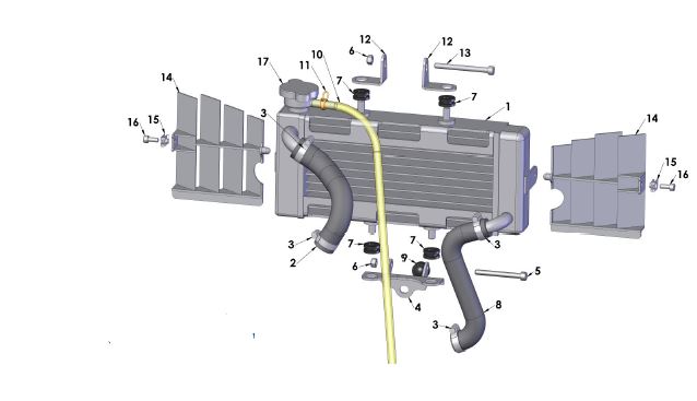 HOSE - RADIATOR - LEFT - JR/P3
