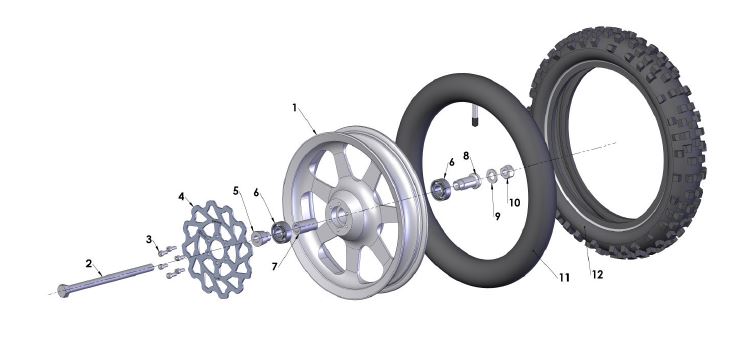 M12 X 195MM AXLE / PIVOT BOLT