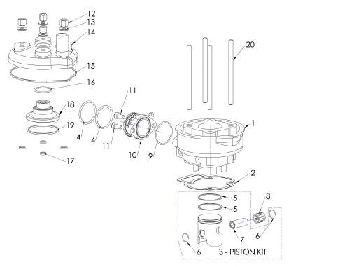O-RING - EXHAUST FLANGE TO CYL & 65 WATER PUMP