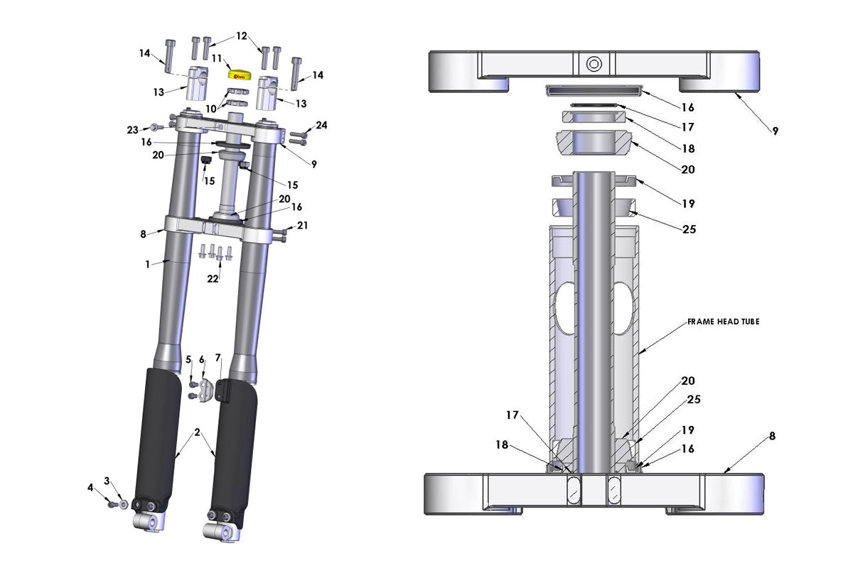 WASHER - CHAIN SLIDER AND FORK GUARD