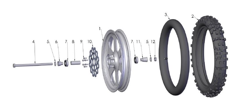 SPACER WHEEL 50CC FR & RR LH