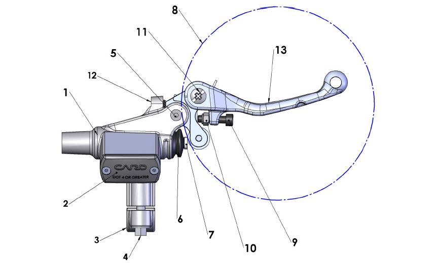 CAP & BLADDER KIT W 2 SCREWS - BRAKE & CLUTCH - ZL150