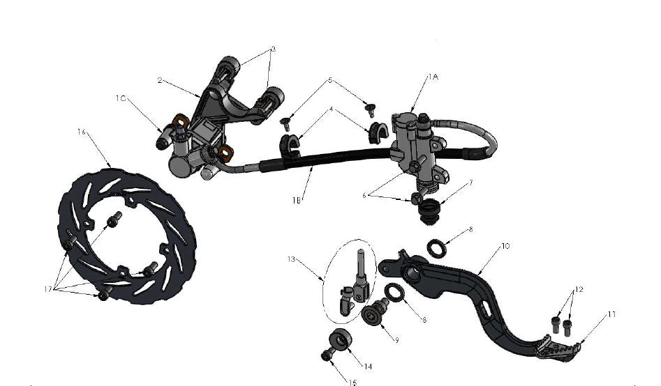 BRAKE BLEED SCREW KIT CX65 - ZL086