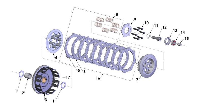 R/B ECDC0068W - CLUTCH DISC-FRICTION (5 REQ)