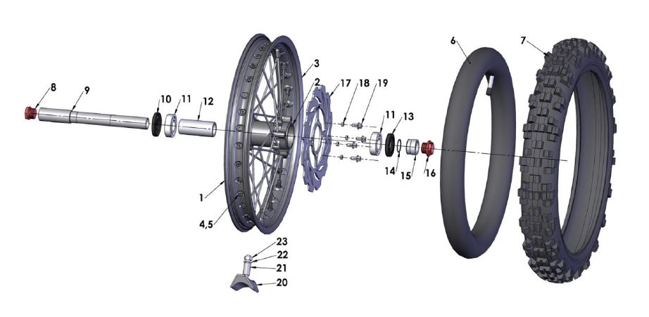 SPACER - FRONT HUB HOLLOW AXLE