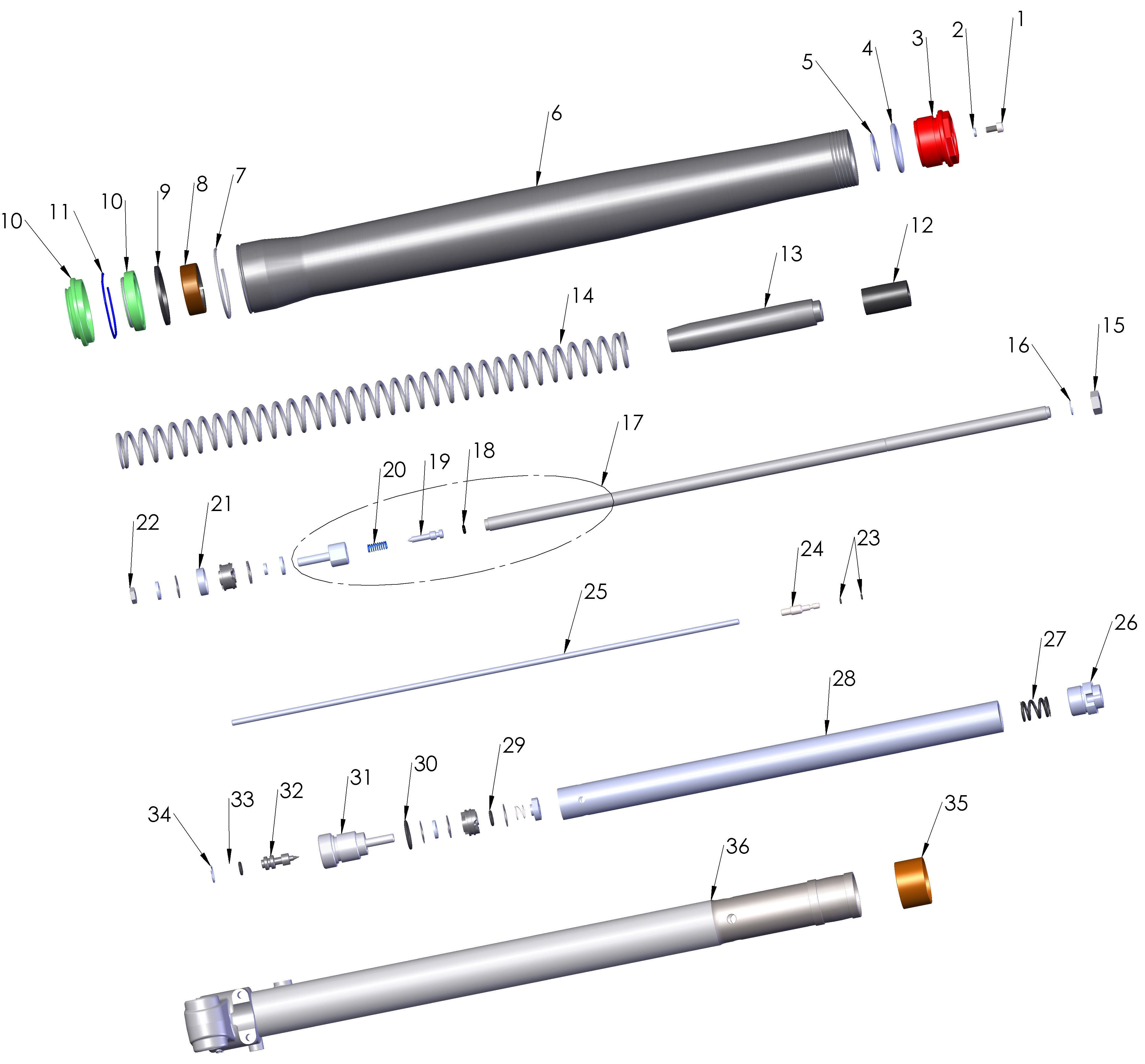 FORK - SEAL & SWIPER KIT - 32MM SKF (1 seal 1 swiper)