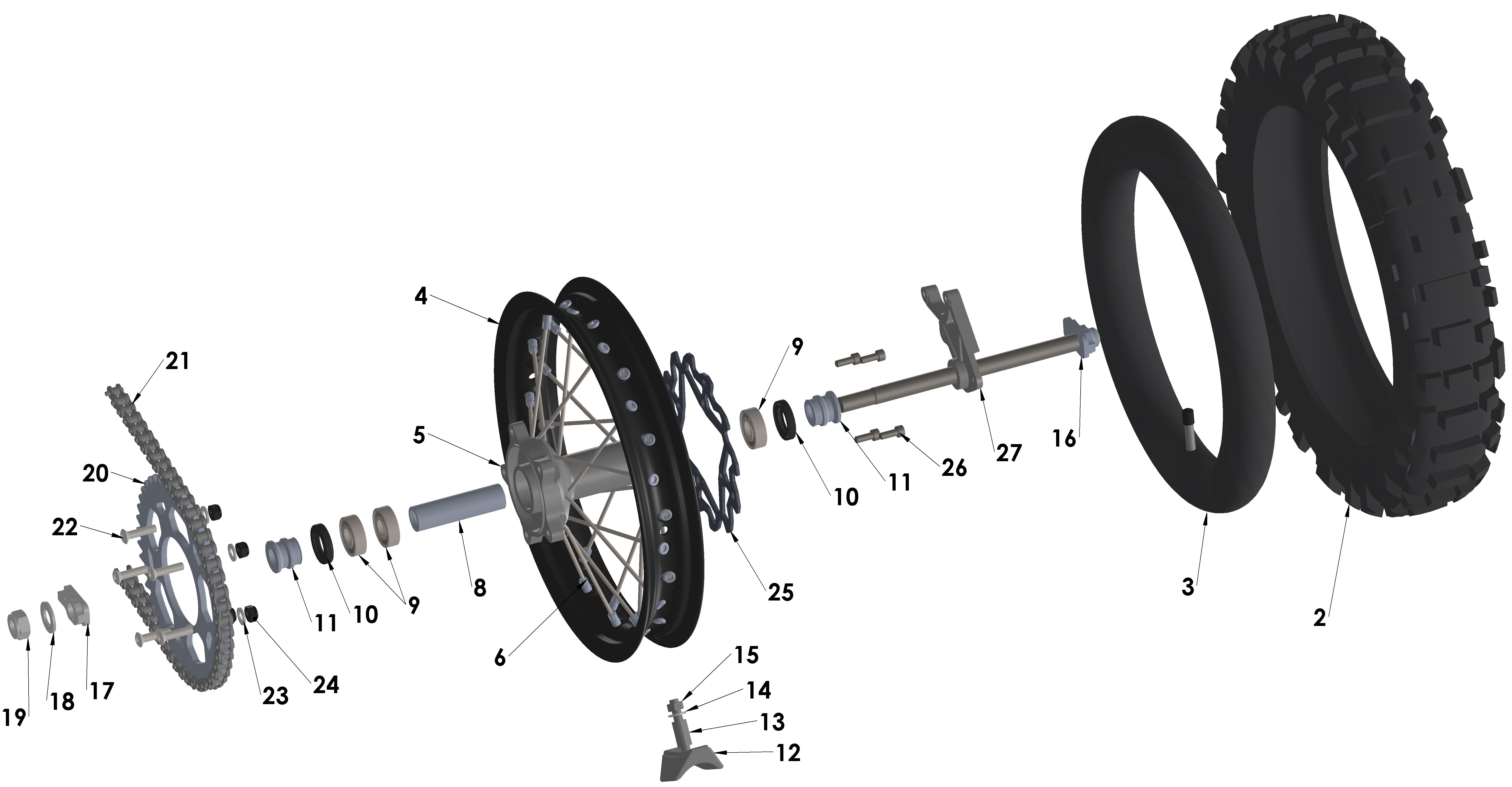 SPROCKET - 44T ALUM - CX65 2018 THRU NEW