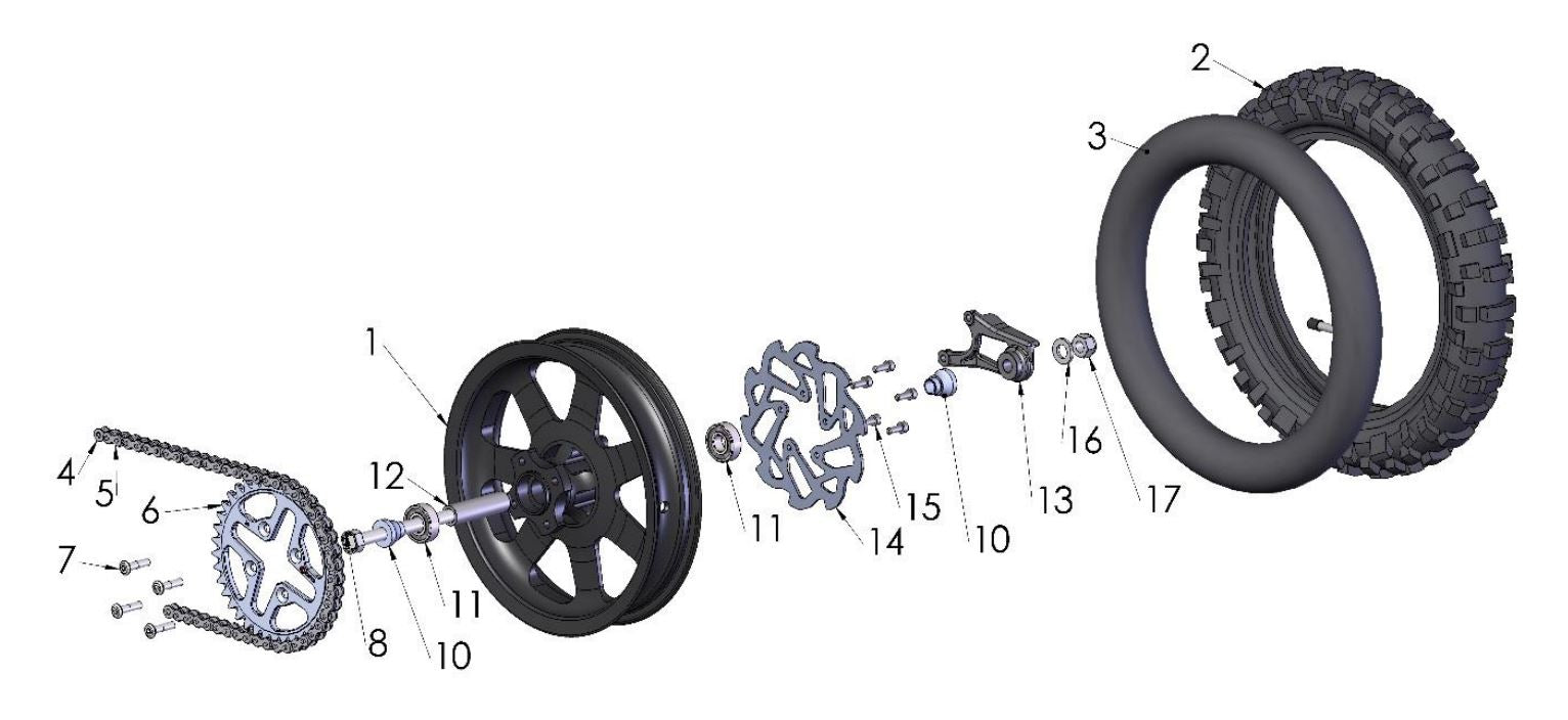 SPACER WHEEL 50CC FR & RR LH