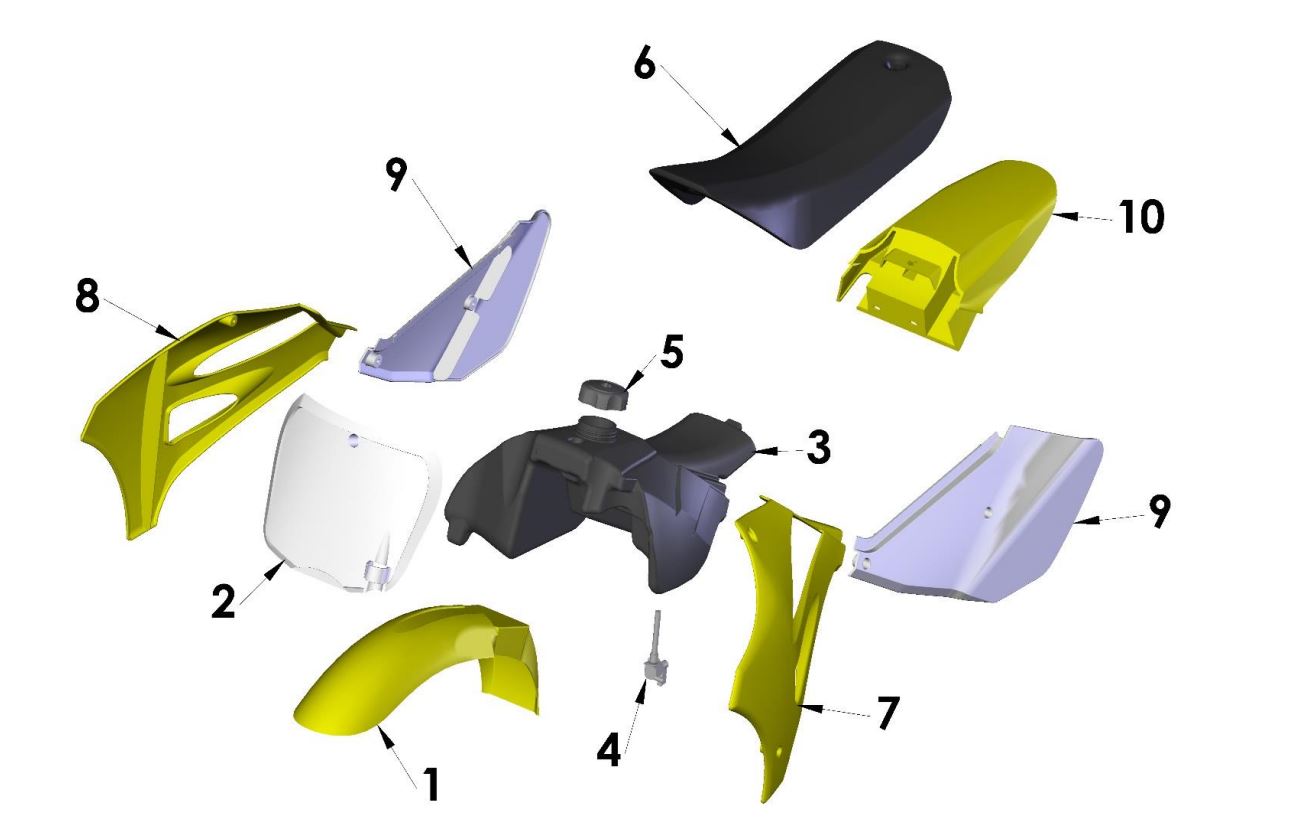 SEAT MOUNT SPACER REAR 65/50 - BLACK