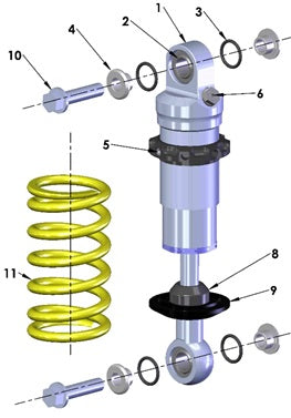 SHOCK SPRING - WHITE - STIFF - P3