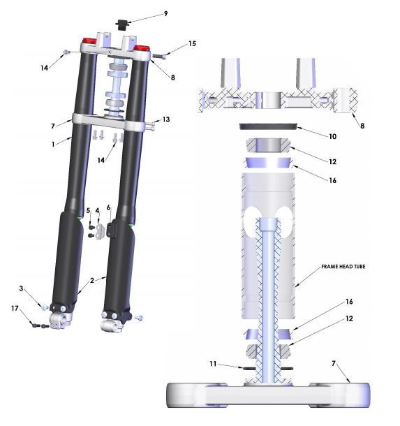 GUARD - FORK - SET 50CC - 3 BOLT STYLE