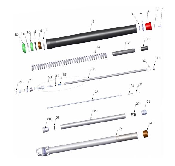 FORK SPRING WEAR PLATE 32MM