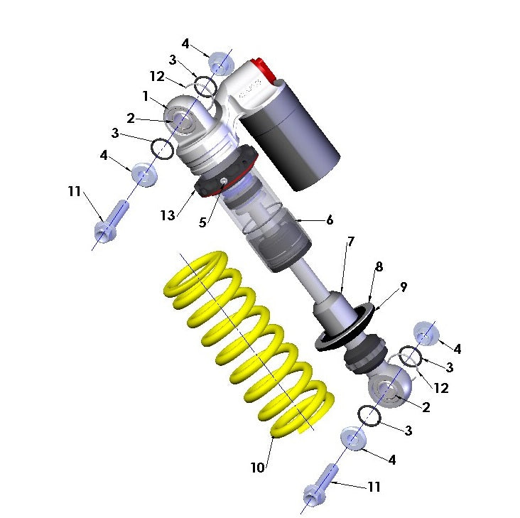 SHOCK SPRING 3.7 KG/MM YELLOW