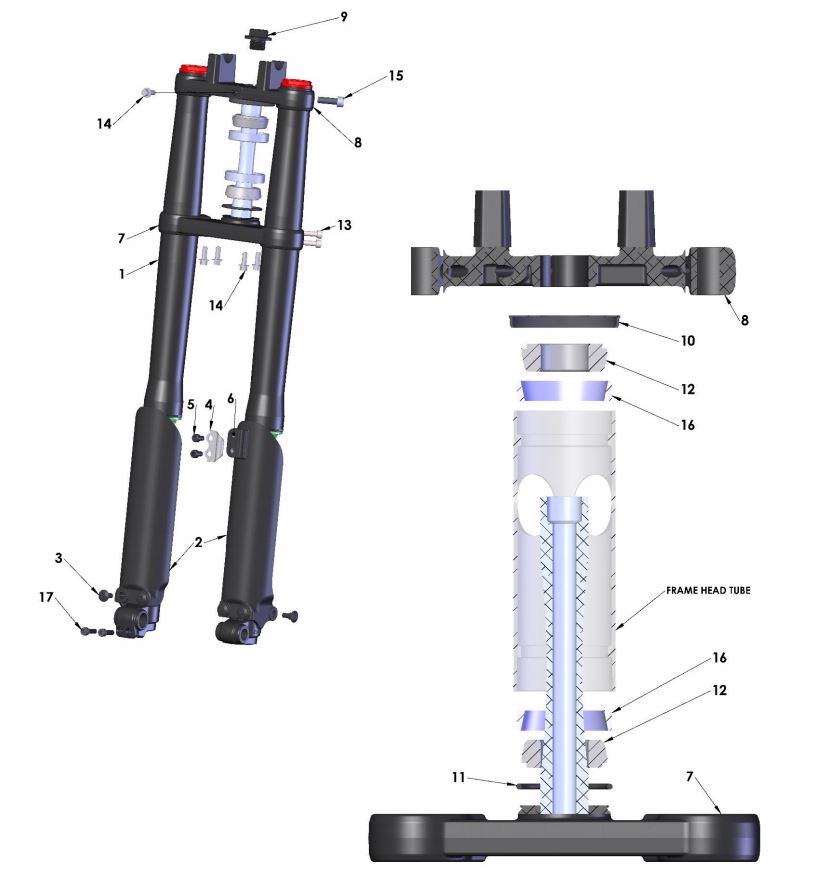 BOLT - FORK GUARD - 6MM ALUMINUM - BLACK