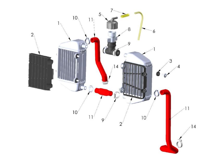 LOUVER - RADIATOR - 2021 KG & 65