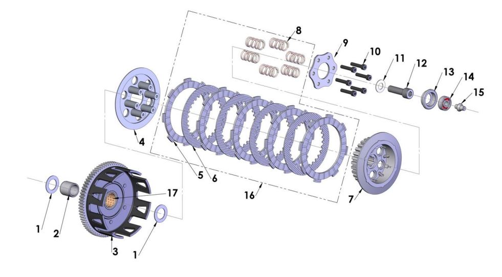 CLUTCH KIT MANUAL SPRINGS, FIBERS, & STEELS
