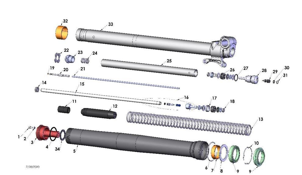 FORK - CARTRIDGE CAP