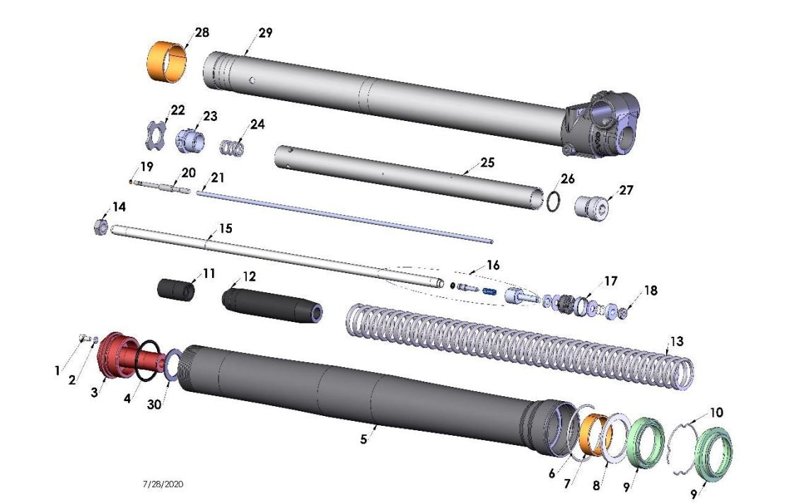 FORK - CARTRIDGE CAP