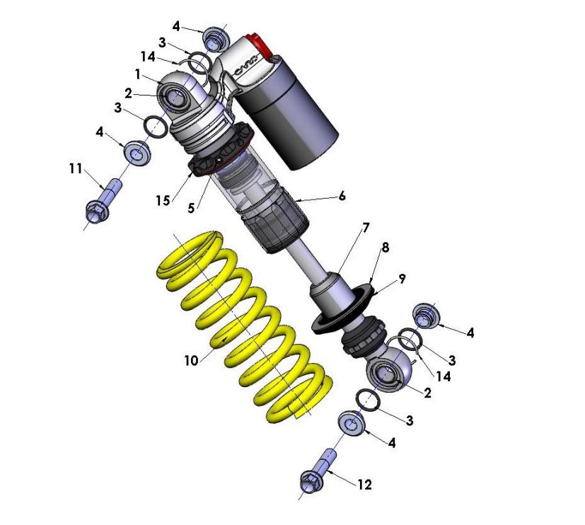 SHOCK SPRING-260# PRODUCTION YELLOW