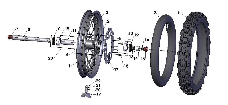 14IN RIM - BLACK - 2018 THRU NEW (28 spoke)