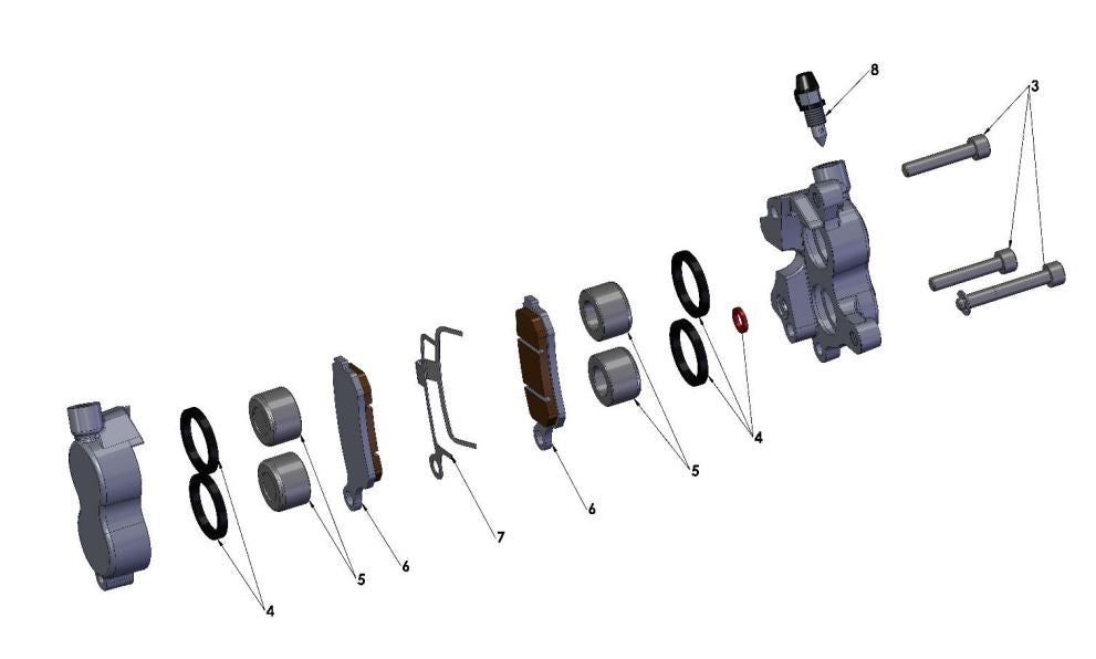 BRAKE - CALIPER FASTENER KIT - ZL150