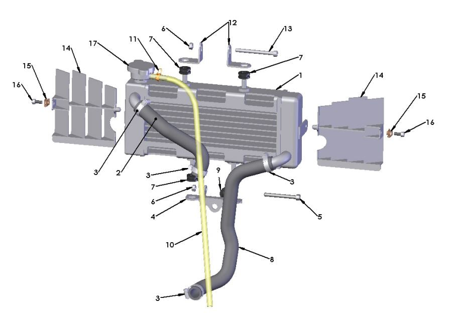 HOSE - RADIATOR - RIGHT SIDE - VENOM ENGINE