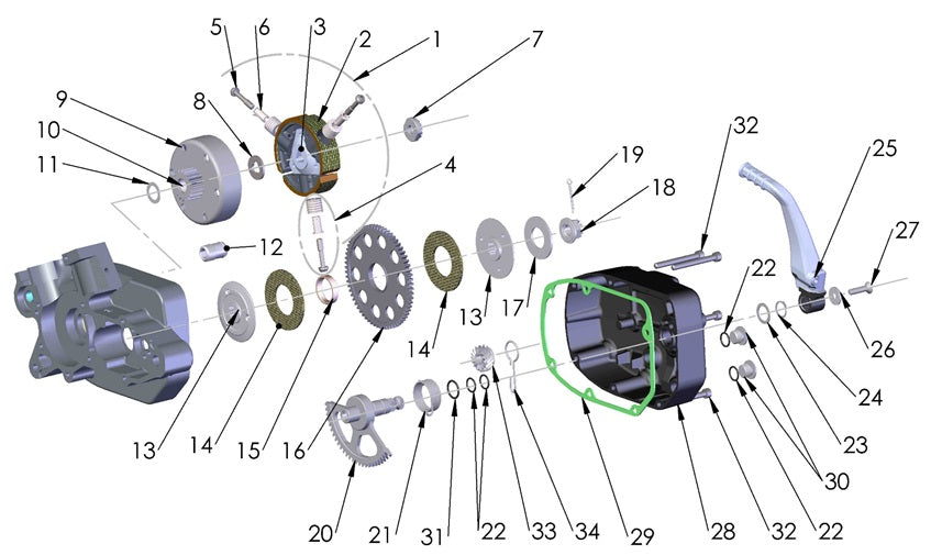 BEARING - NEEDLE - CLUTCH 3 SHOE