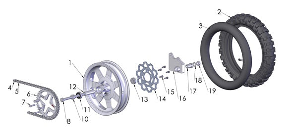 SPACER - FLOATING CALIPER CARRIER - 50CC